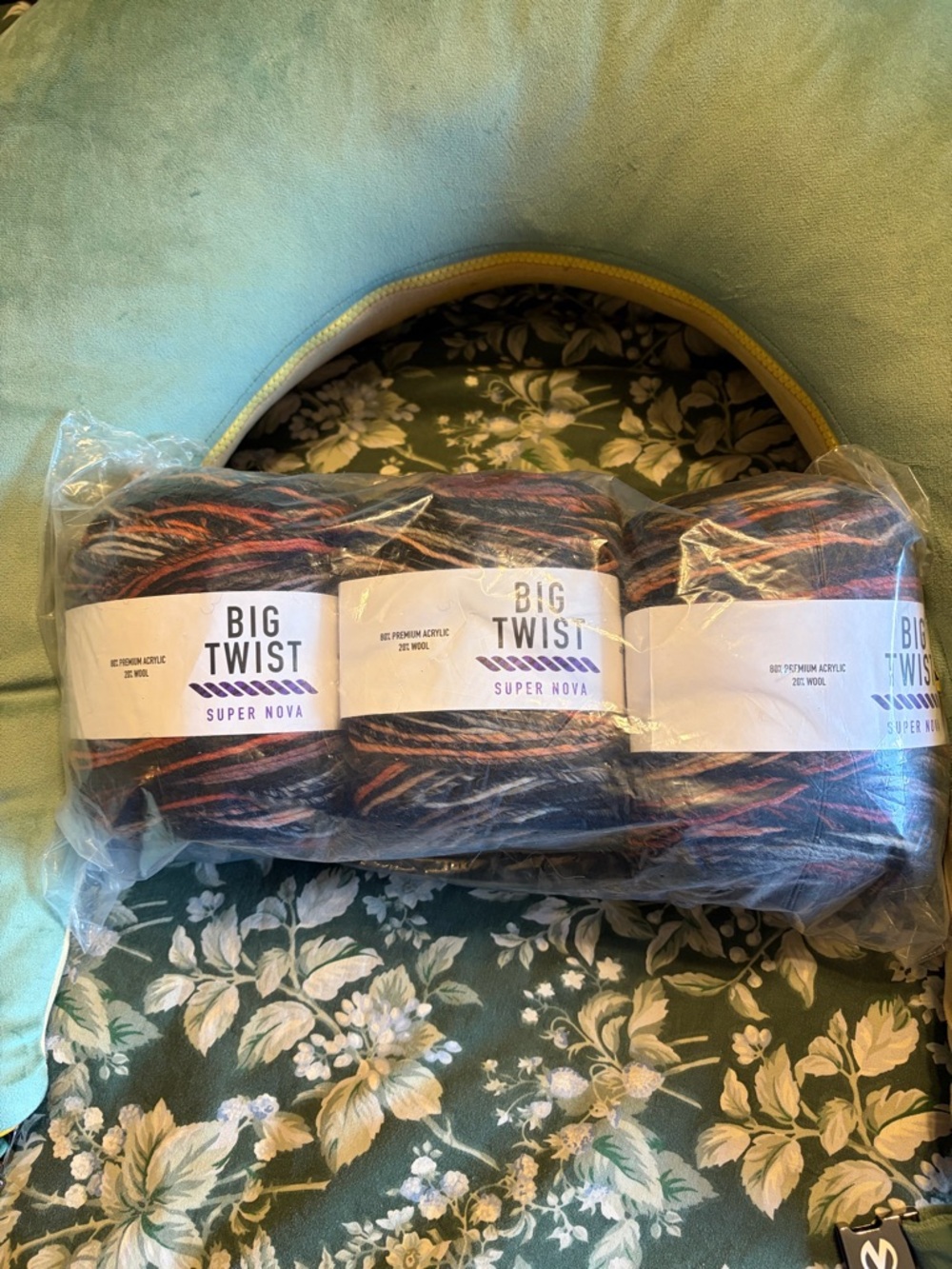 Big Twist Super Nova Multi-Color Yarn Bundle in Mars Landing. Three balls new